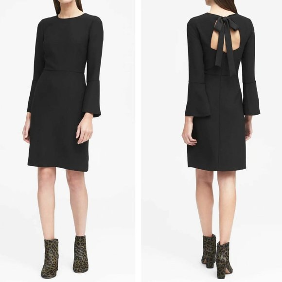 Banana Republic Dresses & Skirts - Banana Republic Open Tie-Back Dress, Black, Sz 10